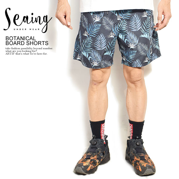 シーング Seaing Botanical Board Shorts B4001 レディース メンズ ボードショーツ ショートパンツ 水着 海水パンツ 海パン 水陸両用 送料無料 ストリート おしゃれ かっこいい カジュアル ファッション Psicologosancora Es