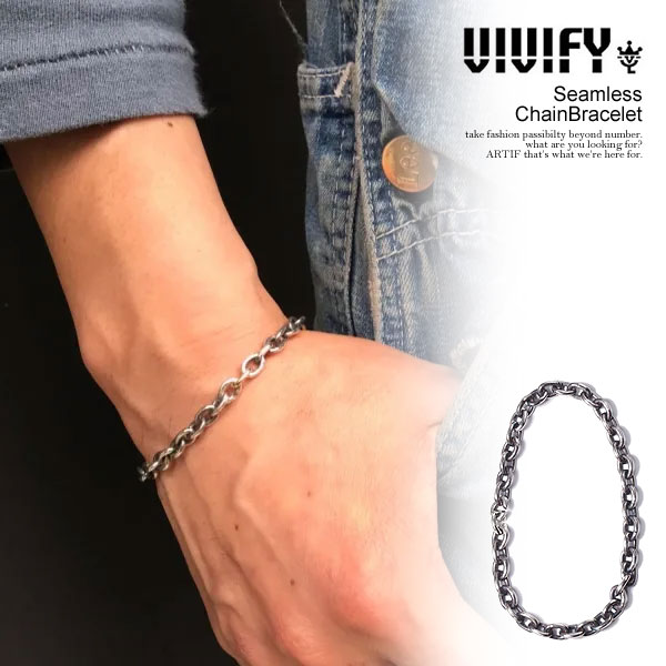 ビビファイ VIVIFY Seamless ChainBracelet vfb-170 メンズ ブレスレット アズキチェーン チェーンブレスレット 送料無料