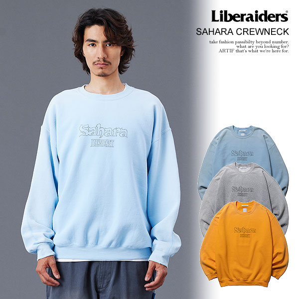 20％OFF SALE 大売り出し リベレイダース Liberaiders SAHARA CREWNECK 773142503 メンズ 流汗 調教師 フェイド製作 裏起毛流汗 貨物輸送無料 表どおり