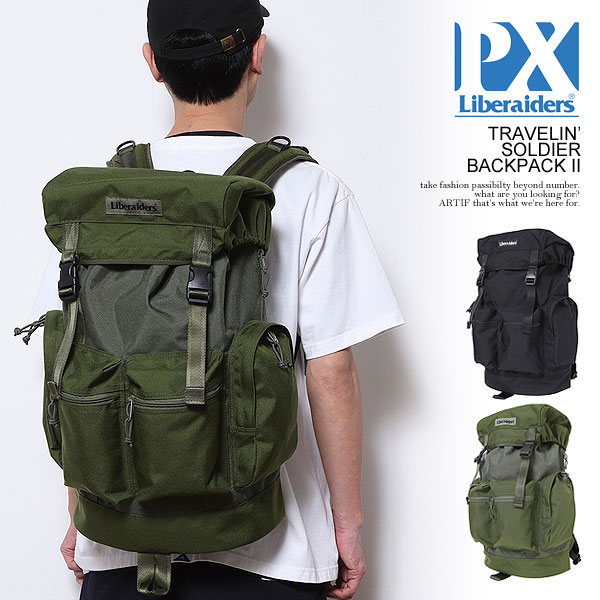 リベレイダース ピーエックス Liberaiders PX Liberaiders PX TRAVELIN’ SOLDIER BACKPACK 2 899012501 メンズ バックパック リュックサック デイバッグ 送料無料 ストリート