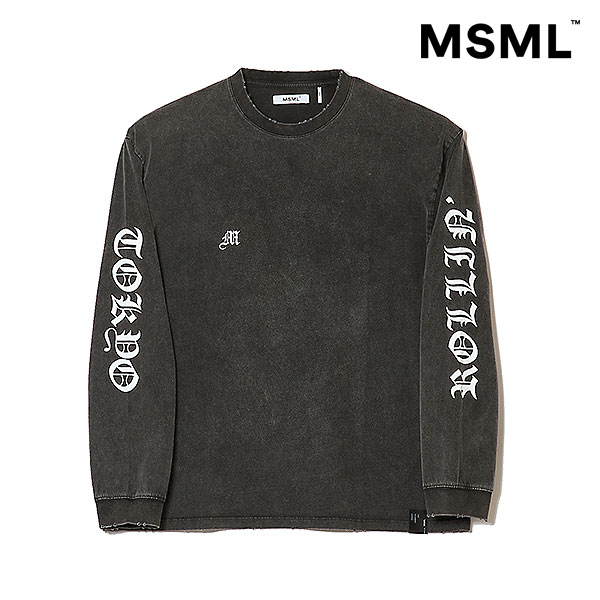 2026 春夏 メーカー取り寄せ対応 エムエスエムエル MSML OLD ENGLISH LONG SLEEVE T SHIRT ms1-02f1-cl04 Tシャツ 送料無料 キャンセル不可｜nisky