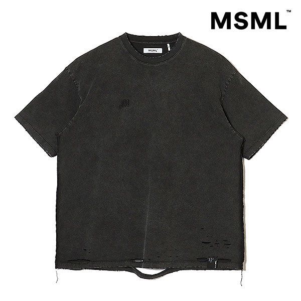 2026 春夏 先行予約 4月上旬～中旬入荷予定 エムエスエムエル MSML GARMENT DYE DAMAGE T SHIRT ms1-02f1-cs05 Tシャツ 送料無料 キャンセル不可