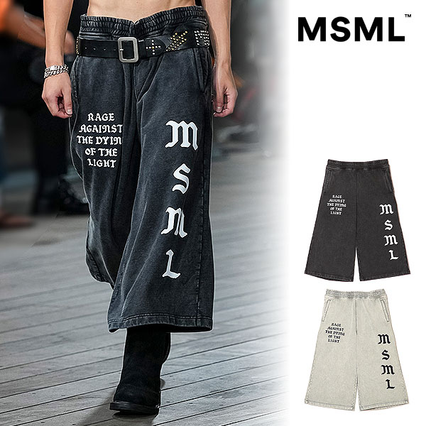 2026 春夏 先行予約 4月上旬～中旬入荷予定 エムエスエムエル MSML GARMENT DYED SWEAT CROPPED PANTS ms1-02f1-ps04 パンツ 送料無料 キャンセル不可｜nisky