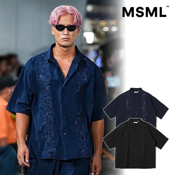 2026 春夏 先行予約 3月中旬～下旬入荷予定 エムエスエムエル MSML SEERSUCKER EMBROIDERY SHIRT ms1-02f1-ss02 シャツ 送料無料 キャンセル不可
