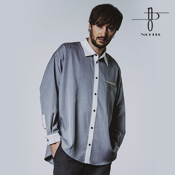 30％OFF SALE セール ノーアイディー NO ID. クレリックBIG-ZIP-SH 856006-208s メンズ シャツ 長袖シャツ ビッグシャツ 送料無料
