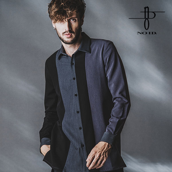 MARC LE BIHAN ダークグレー 長袖ロングシャツ MARC LE BIHAN ダークグレー 長袖ロングシャツ