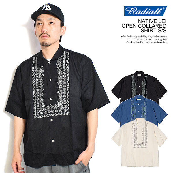 30％OFF SALE セール ラディアル RADIALL NATIVE LEI - OPEN COLLARED SHIRT S/S rad-25ss-sh002 radiall メンズ シャツ 半袖 オープンカラーシャツ 送料無料 ストリート