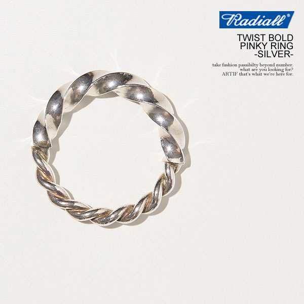 ラディアル RADIALL TWIST BOLD - PINKY RING -SILVER- rad-jwl060-01 radiall メンズ 輪っか ピンキーリング 指環 しろがね色925 貨物輸送無料 表どおり