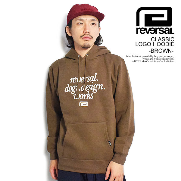 40％OFF SALE 大売り出し リバーエテ公 reversal CLASSIC LOGO HOODIE -BROWN- rv23aw201br メンズ パーカー ティーシャツ 裏起毛 rvddw 貨物輸送無料 表どおり