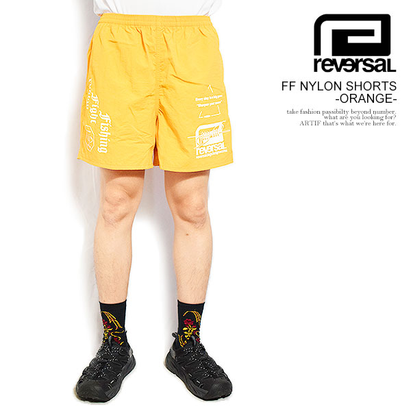 リバーサル reversal FF NYLON SHORTS -ORANGE- rvff502o メンズ ショートパンツ ナイロンショーツ イージーショーツ FIGHT FISHING 送料無料 ストリート｜nisky