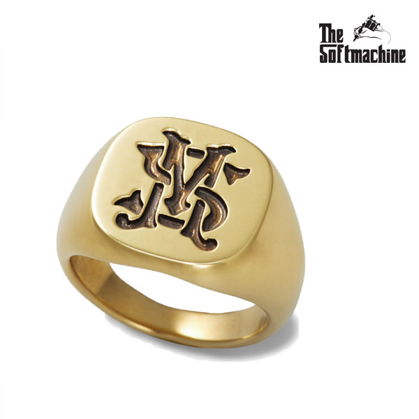 【受注生産商品 (3週間～1ヶ月)】 ソフトマシーン SOFTMACHINE SM STAMP RING 10K (RING) soft-stpring10k メンズ リング 送料無料 キャンセル不可