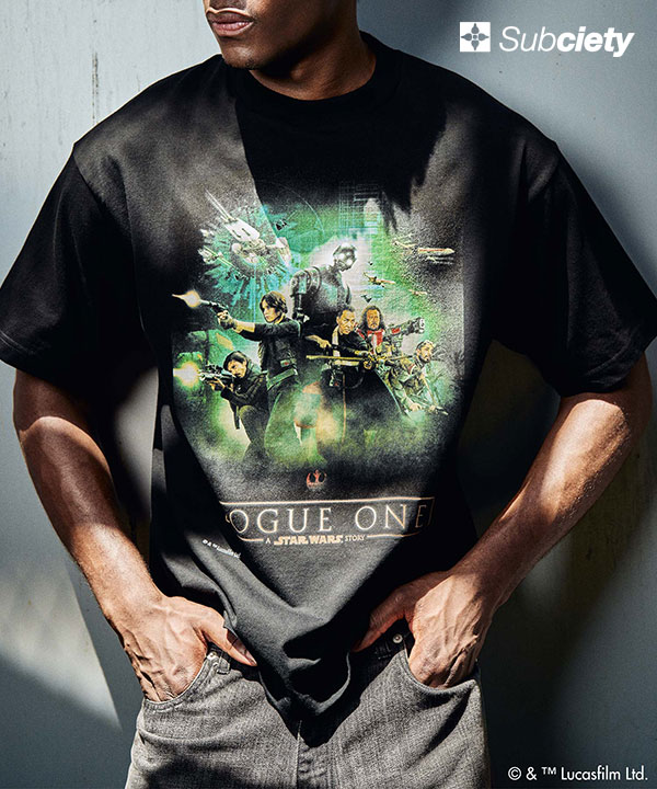 STAR WARSコレクション サブサエティ SUBCIETY 『STAR WARS / Rogue One: A Star Wars Story』 / tee 155-40292 メンズ Tシャツ スターウォーズ 送料無料 ストリート｜nisky