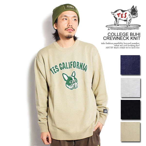 エンドレスサマー The Endless Summer TES COLLEGE BUHI CREWNECK KNIT as-23774300 メンズ ニット セーター クルーネック 送料無料 ストリート