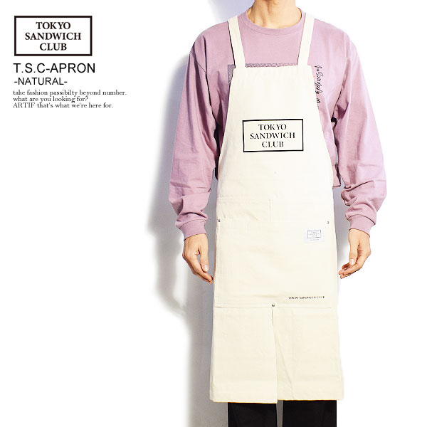 トウキョウサンドウィッチクラブ Tokyo Sandwich Club T S C Apron Natural Tsc 0006 レディース メンズ エプロン ワークエプロン H型エプロン 送料無料 ストリート おしゃれ かっこいい カジュアル ファッション Tsc Tokyo Sandwich Club トウキョウサンドウィッチ