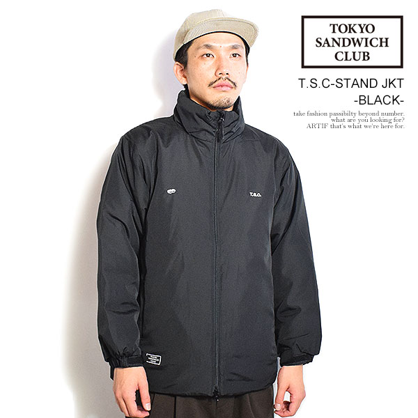 トウキョウサンドウィッチクラブ TOKYO SANDWICH CLUB T.S.C-STAND JKT -BLACK- tsc-25-0153b メンズ ジャケット 中綿ジャケット 送料無料 ストリート｜nisky