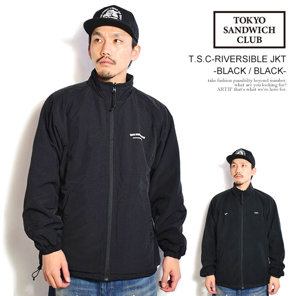トウキョウサンドウィッチクラブ TOKYO SANDWICH CLUB T.S.C-RIVERSIBLE JKT -BLACK/BLACK- tsc-25-0154b メンズ ジャケット リバーシブル 送料無料 ストリート