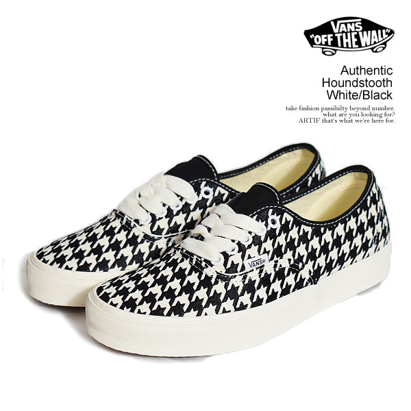 バンズ VANS Authentic Houndstooth White/Black vn000bw5yb2 メンズ スニーカー ヴァンズ シューズ オーセンティック 送料無料 ストリート