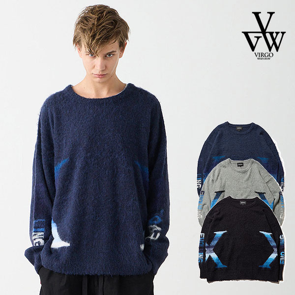 20%OFF SALE セール ヴァルゴウェアワークス VIRGOwearworks BLAZE CROSS SHARD KNIT vg-knit-95 メンズ ニット 送料無料|nisky