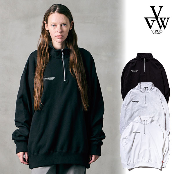 2026 春夏 先行予約 1月～2月入荷予定 ヴァルゴウェアワークス VIRGOwearworks HALF?ZIP REFLECT SWEAT vg-swt-174 メンズ スウェット 送料無料 キャンセル不可｜nisky