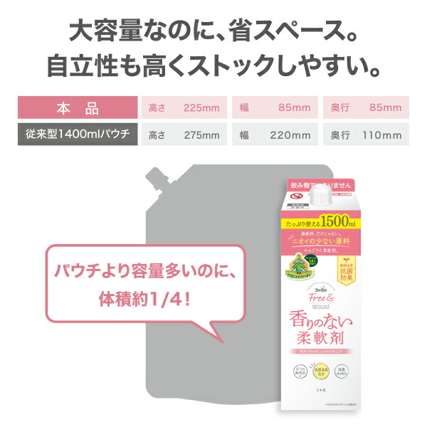 リニューアル 送料無料 ファーファ フリー フリーアンド 濃縮柔軟剤 無香料 エコパック 詰替 1500ml 6個セット 香料 着色料 抗菌剤 シリコン 無添加 Rcp Kanal9tv Com
