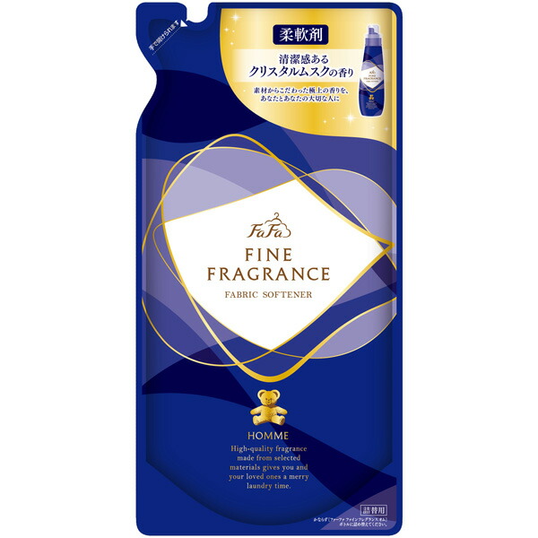 楽天市場 リニューアル 香水調 柔軟剤 詰め替え ファーファ ファインフレグランス オム500ｍｌ 税込3 300円以上送料無料 男性にもおすすめ のファーファの青 Rcp 柔軟剤の通販ファーファオンライン