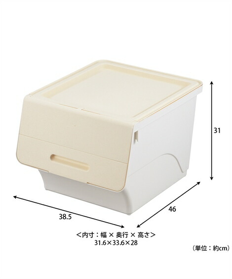 衣類収納 チェスト 日本製 フラップ式収納ケースセット カラータイプ 同色セット 深型2個セット ニッセン Nissen Agam Tavniyot Co Il