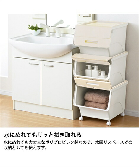 衣類収納 チェスト 日本製 フラップ式収納ケースセット カラータイプ 同色セット 深型4個セット ニッセン Nissen Deerfieldtwpportage Com