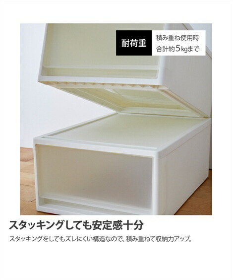 衣装ケース・押入れ収納・クローゼット収納|【日本製】クローゼットにぴったりな奥行53cmのクリアケース_Mサイズ4個セット_ニッセン_nissen