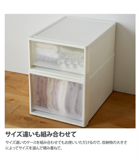 衣装ケース・押入れ収納・クローゼット収納|【日本製】クローゼットにぴったりな奥行53cmのクリアケース_Mサイズ4個セット_ニッセン_nissen