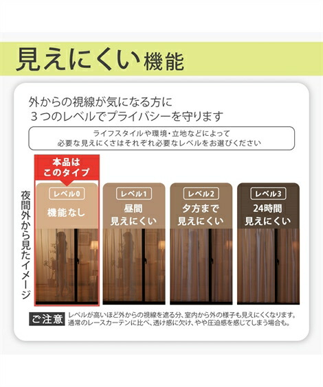 カーテン・レースセット|ワッフルカーテン&レース4枚セット_幅100times;長さ110(108)cm__ニッセン_nissen