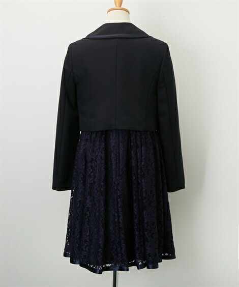 スーツ フォーマル キッズ ボレロ 子供服 ワンピース キッズ 女の子 子供服 収納 ジュニア服 ウェア ネイビー 身長140 150 160 165cm ニッセン ニッセン 店身長 140 150 160 165 Cm