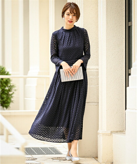 楽天市場 ドレス パーティー レディース 後ろリボン デザイン 総リーフ レース ワンピース 結婚式 二次会 お呼ばれ セミ フォーマル 対応 有 ネイビー ピンクベージュ Ll 3l 結婚式 フォーマル 二次会 披露宴 謝恩会 同窓会 卒業式 パーティドレス 可愛い 代 30代