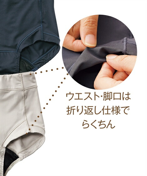 サニタリー(生理用ショーツ)|つるんとストレッチ_お腹らくちん深ばきサニタリーショーツ昼用4枚組(羽付ナプキン対応)_ニッセン_nissen