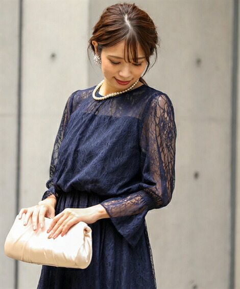 完売 ドレス パーティー レディース デザイン 総レース ロング ワンピース 結婚式 二次会 お呼ばれ セミ フォーマル対応 披露宴 謝恩会 同窓会 卒業式 パーティドレス 可愛い 大人 代 30代 40代 体形カバー テラコッタ ネイビー 4l 5l ニッセン Nissen 驚きの安さ