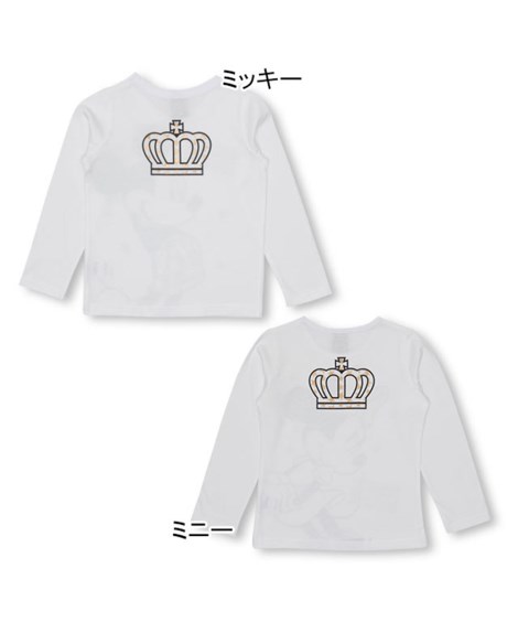 楽天市場 Tシャツ カットソー キッズ Babydoll 親子ペア ディズニー キャラクター箔星柄ロンt 3425k トップス ミッキー ミニー 身長80 150cm ニッセン Nissen ニッセン 楽天市場店