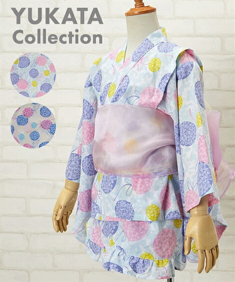 浴衣(ゆかた)|浴衣ドレス(浴衣上下+帯2本)(スカートタイプ)(女の子_子供服)_ニッセン_nissen