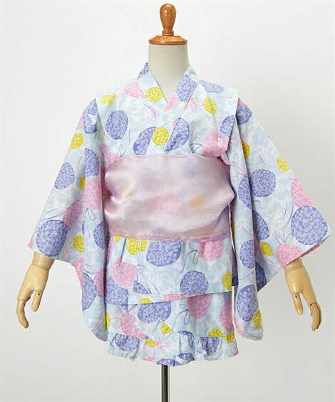 浴衣(ゆかた)|浴衣ドレス(浴衣上下+帯2本)(スカートタイプ)(女の子_子供服)_ニッセン_nissen