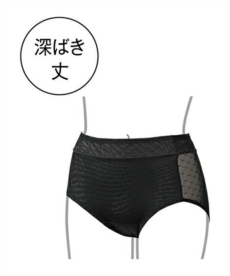 サニタリー(生理用ショーツ)|抗菌防臭加工・むれにくい_お腹らくちんメッシュ深ばきサニタリーショーツ2枚組(羽付ナプキン対応)昼夜各1枚_ニッセン_nissen