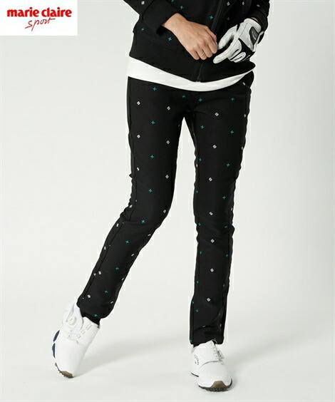 Marie Claire Sport Sport スポーツウェア ニッセン 大きいサイズ レディース Marieclairesport ブラック 防風 ツイル ボンディング パンツ 冬 ブラック M L Ll 3l ニッセン Nissen ニッセン 店m L Ll 3l