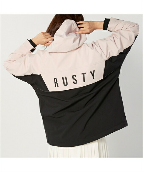 スポーツウェア 大きいサイズ レディース Rusty 透湿 防水 防風 マウンテンパーカー 冬 ピンク ブラック M L ニッセン Nissen ニッセン 店