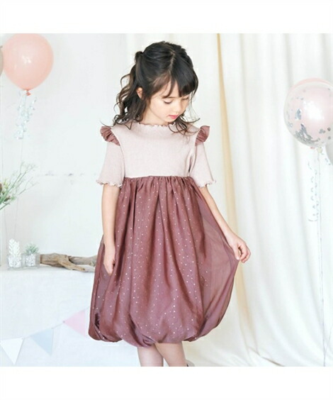楽天市場 ワンピース キッズ 女の子 Apres Les Cours アプレレクール Dot シフォン ドッキング ピンク ミント 身長80 140cm ニッセン Nissen ニッセン 楽天市場店