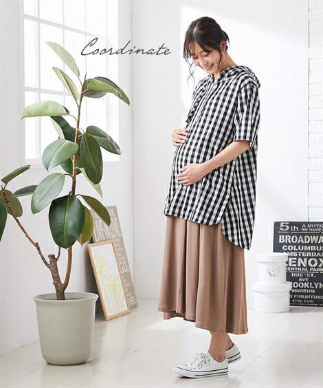 マタニティパンツ|【産前・産後】産前産後に使える!らくちんマタニティマキシスカート_ニッセン_nissen