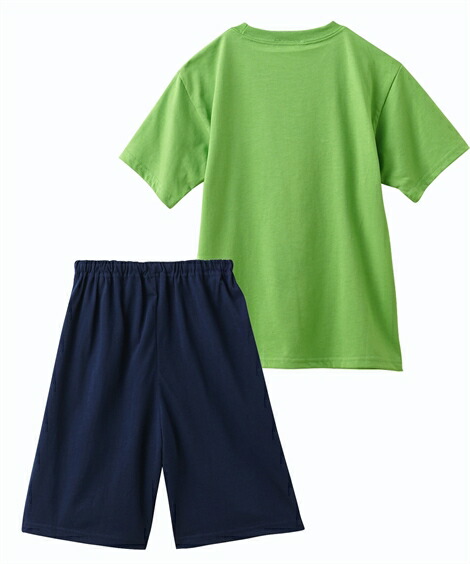 楽天市場 Tスーツ キッズ Minecraft マインクラフト 半袖 Tシャツ ハーフ パンツ 男の子 女の子 子供服 ジュニア服 グリーン グレー 身長130 140 150cm ニッセン Nissen ニッセン 楽天市場店