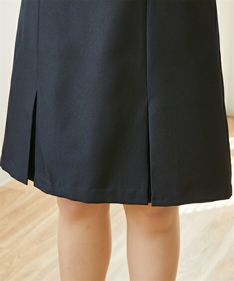 事務服スカート・スカートスーツ|【事務服】洗濯機で洗える_裾タックプリーツスカート(55cm丈)(はっ水・消臭テープ付)(上下別売り)_ニッセン_nissen