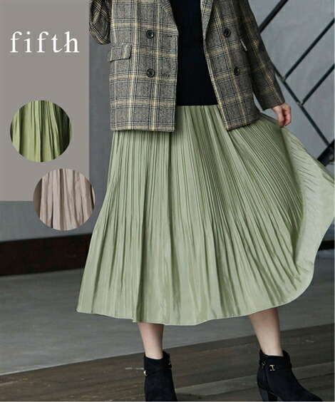 スカート ロング丈 マキシ丈 大きいサイズ レディース ワッシャー ギャザー プリーツ Fifth カーキ グレージュ L 10l ニッセン Nissen 楽天市場