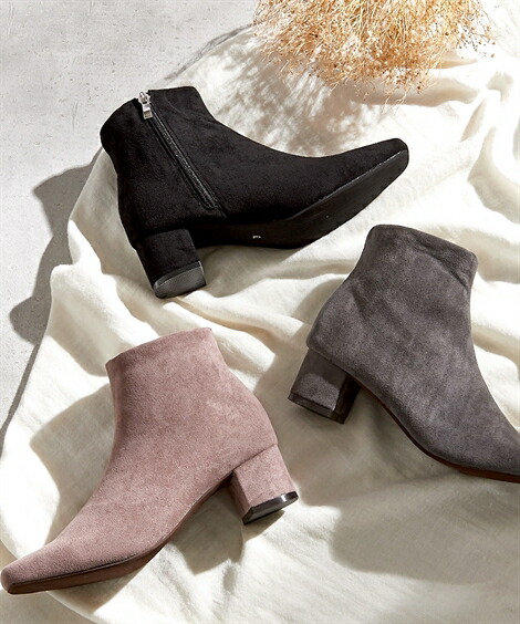 1197円 爆買い ショートブーツ レディース センターシーム デザイン ストレッチ オーク グレー ブラック 22 0 22 5 23 0 23 5 24 24 5cm 靴 シューズ ニッセン Nissen