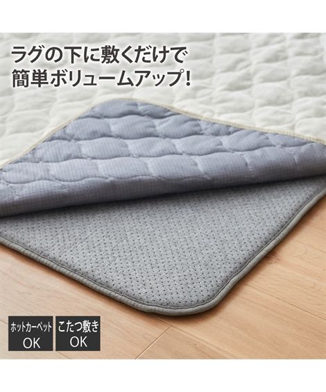 ラグ カーペット 絨毯 厚みが選べる ラグの下に敷くアンダーラグ グレー 約170×170 20mm /約170×225 10mm おしゃれ ニッセン nissen
