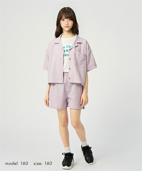 パンツ|【セットアップ対応】接触冷感・吸汗速乾サイドロゴショートパンツ（女の子_子供服・ジュニア服）_ニッセン_nissen