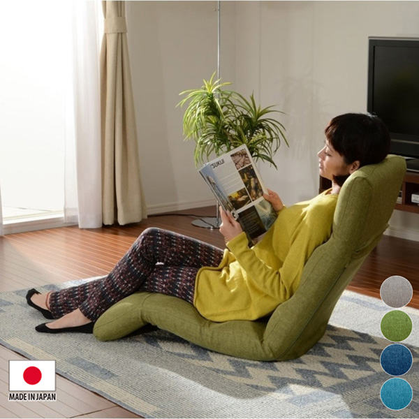 座椅子　1人掛け　リクライニングチェア　グリーン 一人掛け ソファー グリーン系 リクライニングチェア 脚付き 座