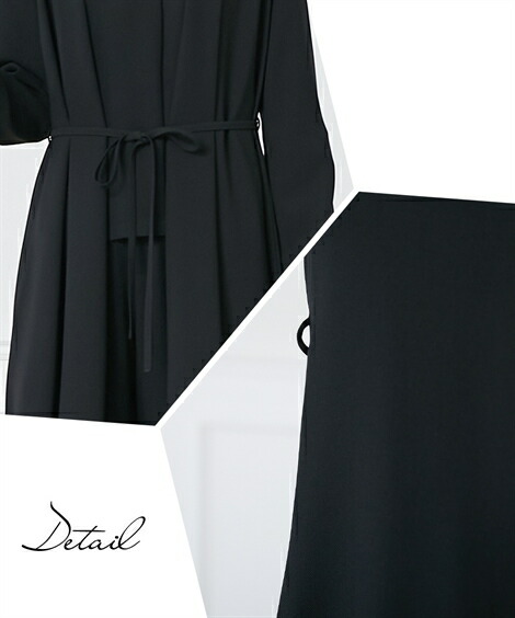 楽天市場 喪服 ブラックフォーマル 礼服 レディース ジャケット 単品 送料無料 大きいサイズ 4l 10l 洗える トッパー 共布ベルト付 ニッセン B0 羽織 薄手 上下別売 7days Life Styling By Nissen